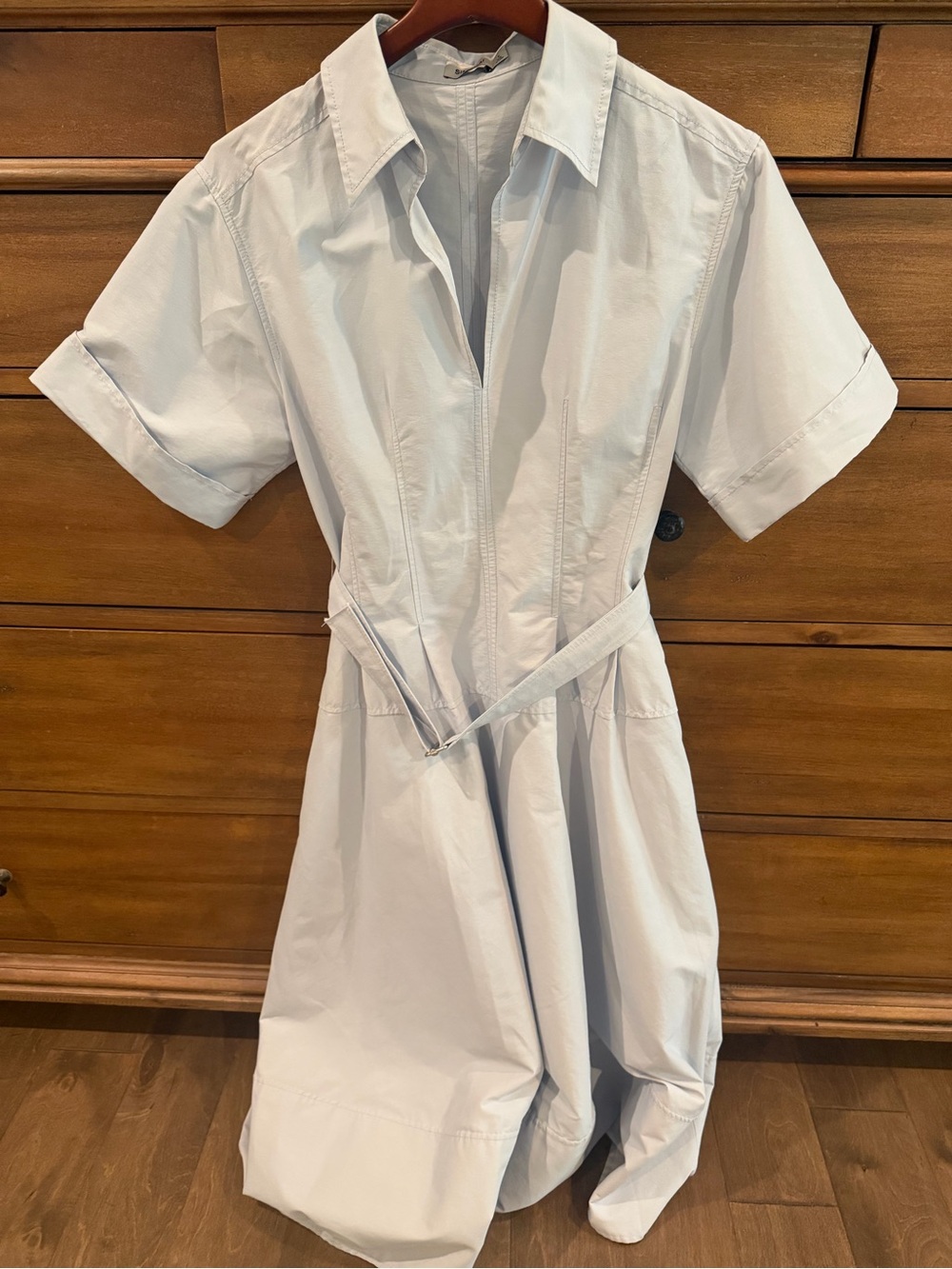 Jonathan Simkhai Light Blue Shirt Midi Dress - Picture 9 of 9